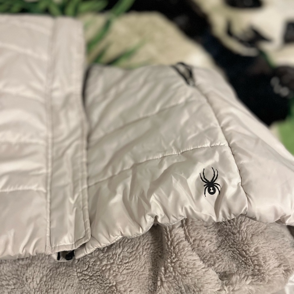 Spyder Cream Fleece Jacket with Logo